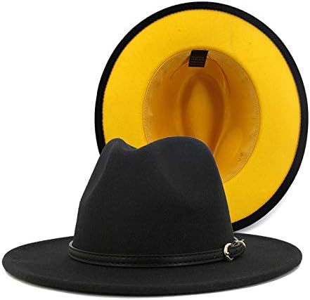 Ležerni kape i kape, jazz široki šešir za sunčanje Panama šešir oboda crvena donja vuna filc fenora šeširi