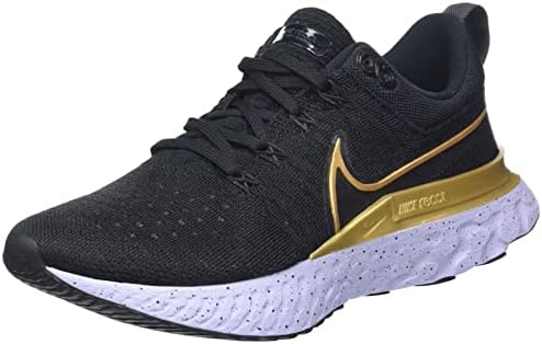 Nike ženska reakcija Infinity Run On Flyknit 2 tekuća cipela, crna / metalik zlato-ghost, 10