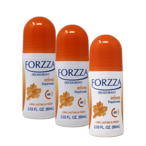 Forzza Roll-on Dezodorans intenzivna svježina, 3-pakovanje od 2,03 oz Svako, 3 boce za roll-na