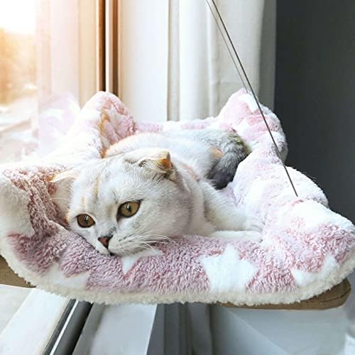 Prozor za krevet za mačke, usisna čaša za mačji prozor viseća mreža za prozor, sigurnosne police za mačke koje štede prostor na prozoru montirano mačje sjedište, izdrži 35 funti-viseći kavez
