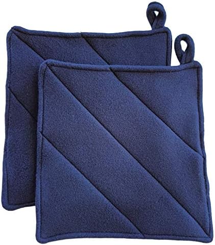 Cushystore Navy Plavi nosači nosača pevenske jastučiće Meka tkanina za kuhanje kuhinje 7,75 , 2 pakovanja