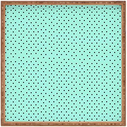 Deny Designs Allyson Johnson Minty Blue Polka Dots Zatvoreni / Vanjski kvadratni ladici, plava,