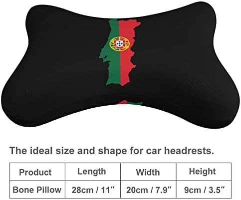 Portugal Karta sa zastavom Jastuk za auto mekano glava za glavu glava jastuk jastuk jastuk jastuk 2 paket za