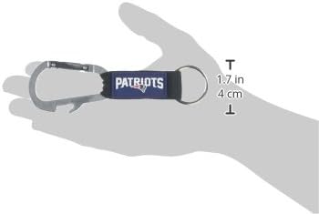 NFL New England Patriots Carabineer lanac ključa, mornarica, jedna veličina
