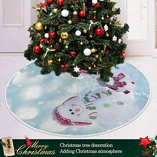 Oarencol Christmas Snowman Božićna suknja 36 inčni slatki snježni Xmas Detalje za zabavu