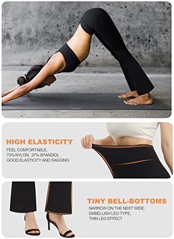 Ženski bootcut yoga hlače bljeskalice mekani visoki stručni casual bootleg vježbanje casual teretane