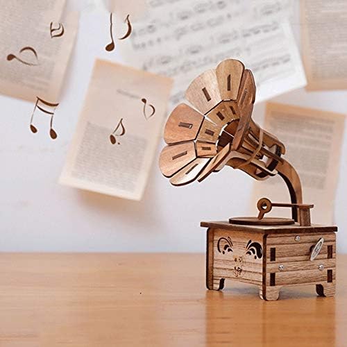 PQKDY Wooden Phonograph Music Box Music Box Creative Children Girl Gifts Naslovnica Naslovnica Narudžbe
