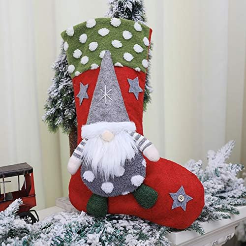 Walbest Božićne čarape, Božićna čarapa čarapa Bocky poklon torba Kontejner Drvo viseći privjesak Ornament