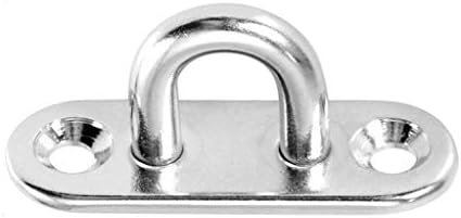 TBGFPO 4 kom. Čelika nehrđajućeg čelika duguljasta jastuk za oči STAPLE prsten za kuke u obliku