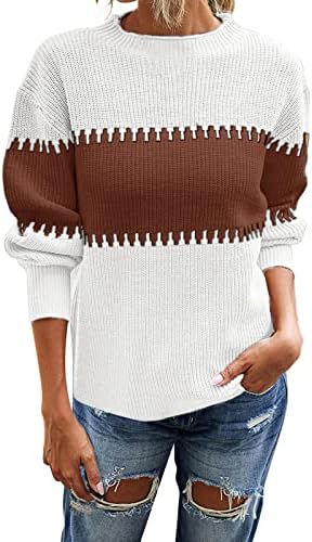 Ženski feuzzijski pleteni džemperi meke dukseve gusta majica jeseni zimski vrhovi udobne slatke dukseve