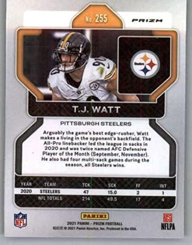 2021 Panini Prizm Prizm Red Ice 255 T.J. Watt Pittsburgh Steelers NFL fudbalska trgovačka kartica