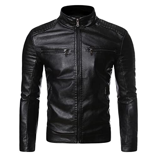 Muška kožna kožna lambkin jakna za bicikliste štand od kožnih jakne lagane vintage motociklističke odjeće