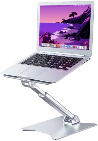 Binuupa Podesiva štand za laptop za stol - čvrst aluminijumski sklopivi postolje, neklizajući ergonomski