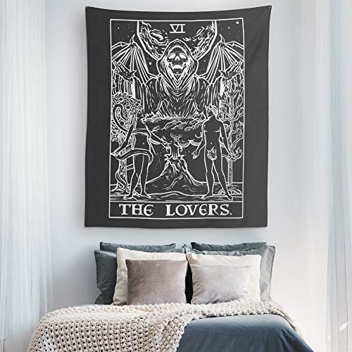 Ljubavnici Tarot Karta Tapiserija-Grim Reaper - Gotički Par Halloween Home Decor Zid Hanging