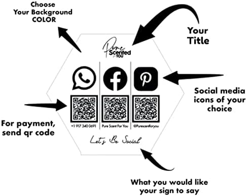 Custom Multi QR Code Social Media Registracija Platite Facebook Instagram Venmo Personalized Business Resict