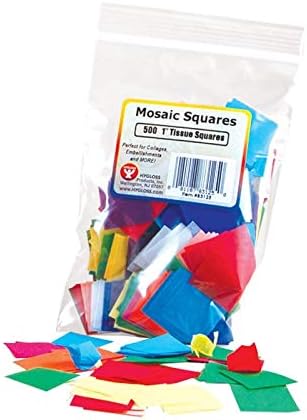 Proizvodi za hygloss Mozaik kvadrata - Tkivni papirni kvadrati - 1 inčni x 1 inčni - odličan za umjetnost
