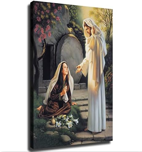 Simon Dewey-Why Weepest ti Isus Krist Poster slika platna zid Art Print Isus sa ženom Poster