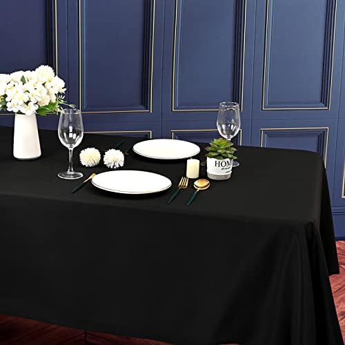 6 pakovanje crnih stolnih metala za 8 x126 inča, poliesterski crni stolni odjeću u najvećoj mjeri za vjenčanje,