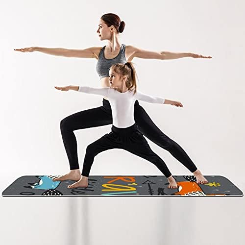 Debela neklizajuća Vježba & amp; fitnes 1/4 prostirka za jogu sa Print Be Brave Foxes za Yoga
