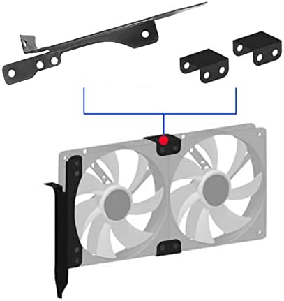 CALIDAKA 1-Pack Rack PCI slot nosač sa dvostrukim ventilatorom za video karticu DIY podrška 9cm/12cm