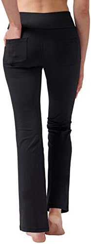 KNSBK High Squik Bootcut Yoga hlače 4 džepa Tummy Control haljine za ženu za povratak džepova Workout Bootleg