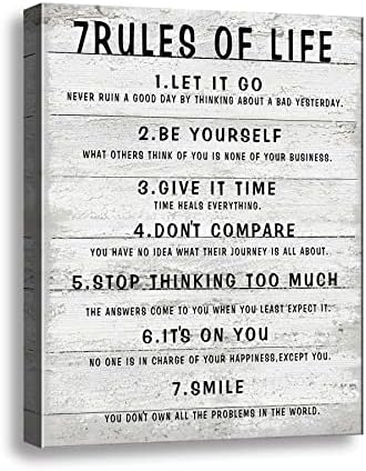 7 pravila života zidna Umjetnost motivacijski inspirativni Poster štampan na platnu zidni dekor za dnevni boravak