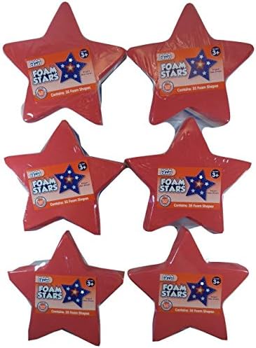 BULK Kupi: Craft pjene zvijezde, patriotsko: crveno, bijelo i plavo, pakovanje, 35 / pkg, ukupno