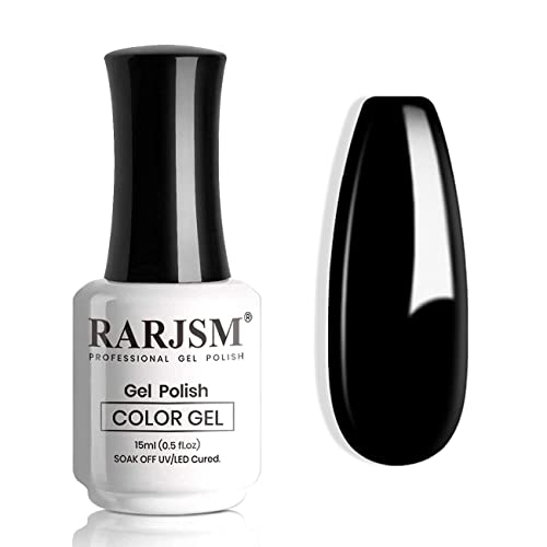 RARJSM Gel lak, 15ml čisti crni Gel lak za nokte potopite UV LED gel za nokte visokog sjaja dugotrajni Nail Art