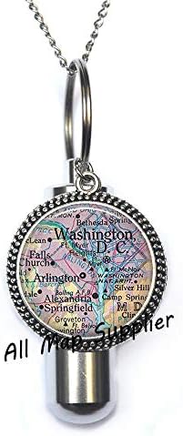 AllMapsupplier modna kremacija urn ogrlica okrug Columbia Mapa urn Washington DC mapa kremacija urn ogrlica