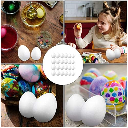 Aboofan 48pcs Uskršnja jaja modeliranje polistirena bijela jaja plijesna djeca DIY crtanje slikarskih zanata