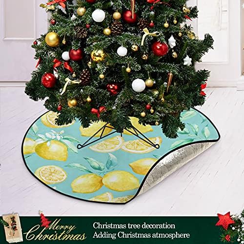 Akvarel limunska stabla mat vodootporna stabilna stalka za stalke Mat tepih ispod božićnog drvca Pribor za Xmas