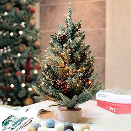 Dulplay tanlop božićno drvce, sa svjetlima Jela umjetna dekor borove boje u postolju za odmor