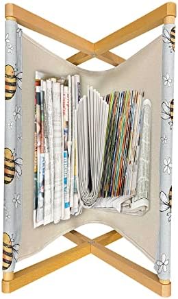 AMESONNE HONEY pčelinji časopis i držač za knjige, smiješni skicirani stil ručno izvučeno cvjetna opružna