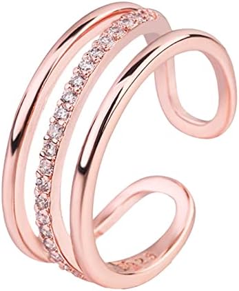 2023 Novi višeslojni dijamantski prsten ženski živjeti prsten jednostavan modni nakit cvijet