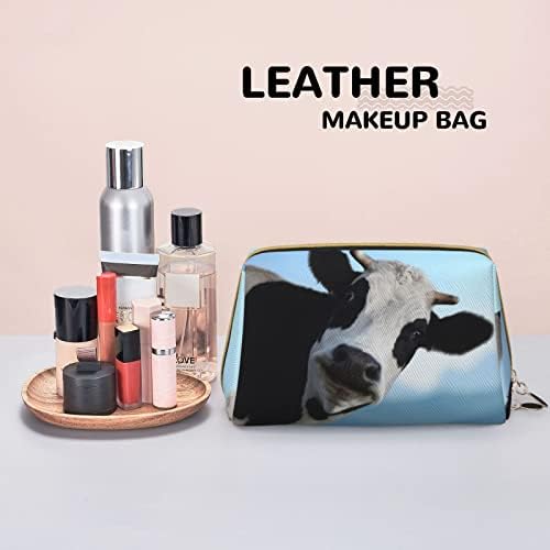 Aseelo Slatka krava mala kozmetička torba Kožne prijenosne vrećice za šminku Kozmetičke torbe za ženske