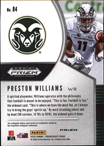 2020 Panini Prizm Nacrt Prizms Purple 84 Preston Williams Colorado State Rams Football Trading