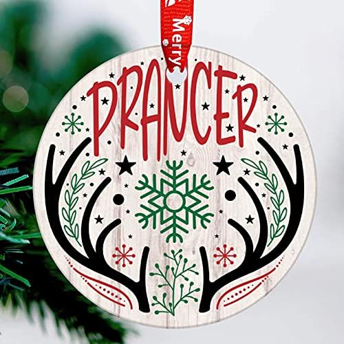 Prancer Reindeer Name Božić Ornament personalizovano ime keramički Ornament ornament personalizovano