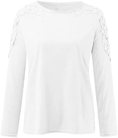Žene Floral Lace Tops Hollow Off Should T Shirts Casual Loose Pulover Tee Shirts Crewneck Summer Bluza Shirt