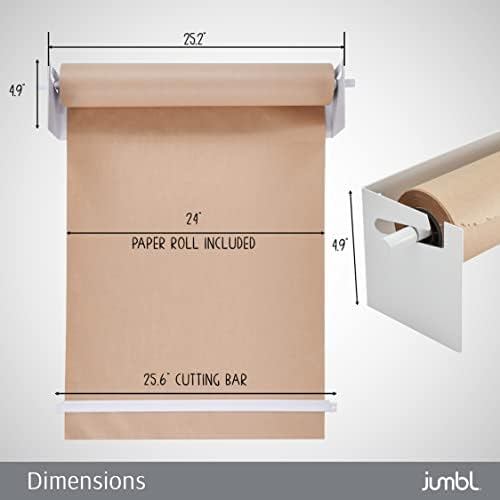JUMBL 24 Zidni raspršivač papira sa kraftom | Viseći papir Rola sa rezačem za kuhinju, DIY soba,