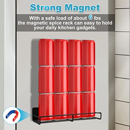 TAOUNOA 4kom magnetna polica za frižider - 2kom veliki magnetni stalak za začine za frižider i 2kom mali