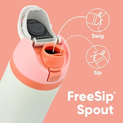 Owala FreeSip izolovana flaša za vodu od nerđajućeg čelika sa slamkom za sport i putovanja, bez BPA, 24-oz, Retro Boardwalk