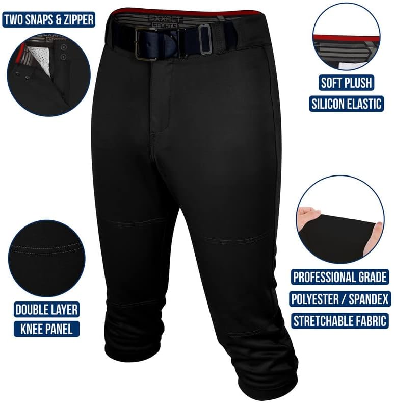 Exxact Sports Copper Softball hlače za žene - elastične dna žene Softball hlače sa mrežastim pločama