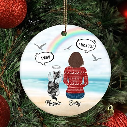 ColorfulParrot personalizirani Memorijalni ukras za mačke, ukras za Sretan Božić, ukras za gubitak