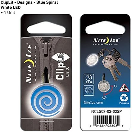 Nite Ize NCLS02-03-03SP Cliplit Designs, Blue Spiral