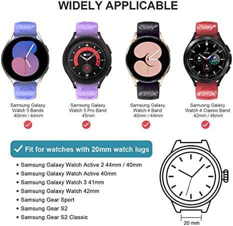 Atimira Rose Rezbarirani satovi za Samsung Galaxy Watch 5 Pro 45mm, Galaxy Watch 5 4 40mm 44mm, Galaxy