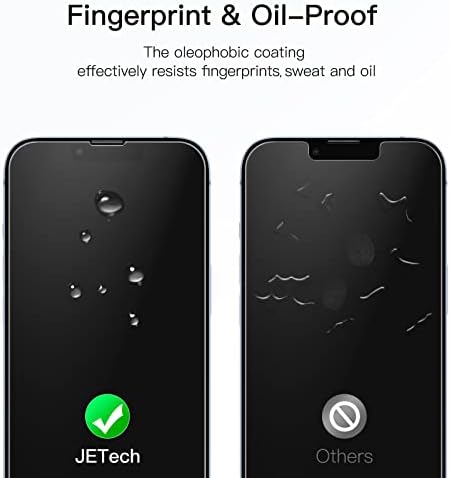 JETech Zaštita ekrana pune pokrivenosti za iPhone 14 Plus 6,7-inčni, 9h kaljeno staklo za futrolu, HD