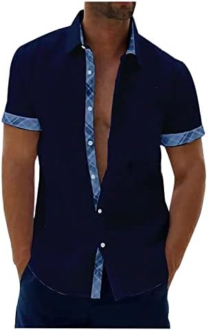 Muška majica Ležerne prilike s kratkim rukavima Kubanska košulja Cubanska košulja Summer Hawaiian Majice Solid