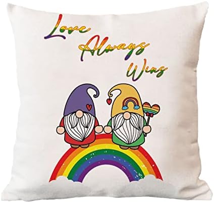Ljubav pobjeđuje Gnomes bacanje jastuka za valentinovo za valentinovo jastuk s jastukom lezbijski gay pride