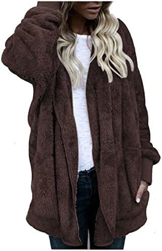 COTECRAM zimski kaputi za žene plus veličine casual topla lagana jakna od runa modna kapuljača s džepovima