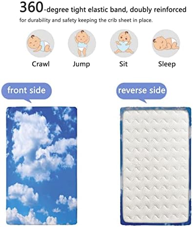 Sky tematski obloženi mini krevetići, prenosivi mini krevetići ultra meki materijal-sjajan za